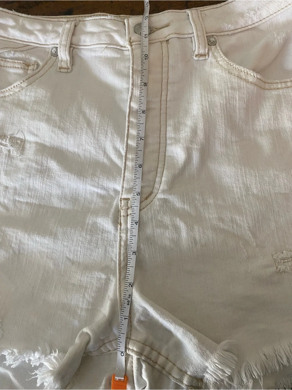Free People We The Free Crvy High-Rise Distressed Denim Shorts